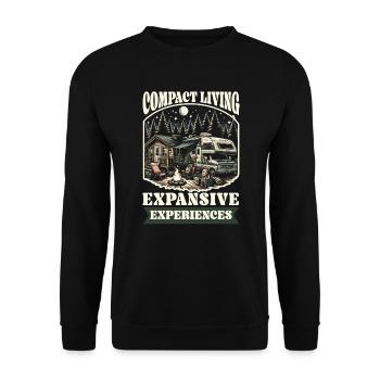 Mobil-home Camping-car Trailer Park Rolling Home - Sweat-shirt Unisexe - noir - Devant - Alina (178cm) & Michal (187cm)