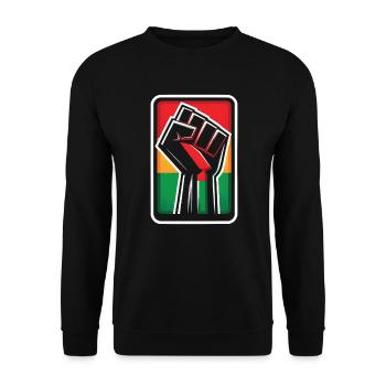Pan-africanism African American Black People - Unisex Sweatshirt - black - Front - Alina (178cm) & Michal (187cm)