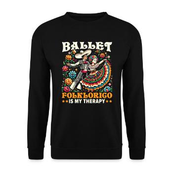 Ballett Folklorico Tänzerin Mexiko Mexikanischer Tanz - Unisex Pullover - Schwarz - Vorne - Alina (178cm) & Michal (187cm)