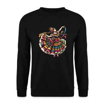 Ballett Folklorico Tänzerin Mexiko Mexikanischer Tanz - Unisex Pullover - Schwarz - Vorne - Alina (178cm) & Michal (187cm)