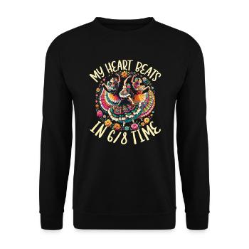 Ballet Folklorico Dancer Mexico Mexican Dance - Unisex Sweatshirt - black - Front - Alina (178cm) & Michal (187cm)