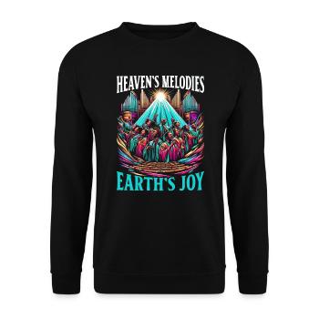 Gospel Music Religious Bible Scripture Christian - Unisex Sweatshirt - black - Front - Alina (178cm) & Michal (187cm)
