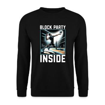Indoor Volleyball Lover Sport Volleyball Player - Unisex Sweatshirt - black - Front - Alina (178cm) & Michal (187cm)