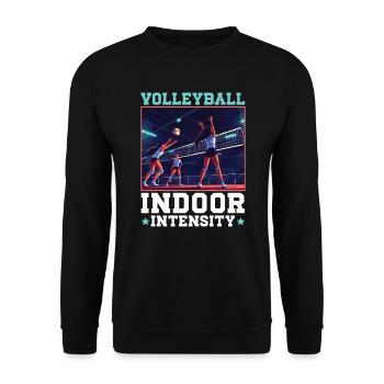 Amateur de volley-ball en salle Joueur de volley-ball sportif - Sweat-shirt Unisexe - noir - Devant - Alina (178cm) & Michal (187cm)