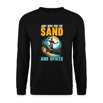 Beach Volleyball Sport Lover Volleyball Player - Unisex Sweatshirt - black - Front - Alina (178cm) & Michal (187cm)