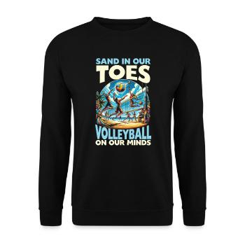 Volley-ball de plage Joueur de volley-ball amateur de sport - Sweat-shirt Unisexe - noir - Devant - Alina (178cm) & Michal (187cm)