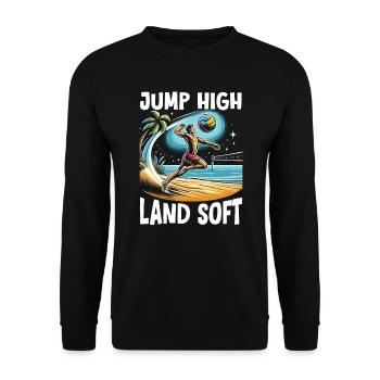 Beach Volleyball Sport Lover Volleyball Player - Unisex Sweatshirt - black - Front - Alina (178cm) & Michal (187cm)