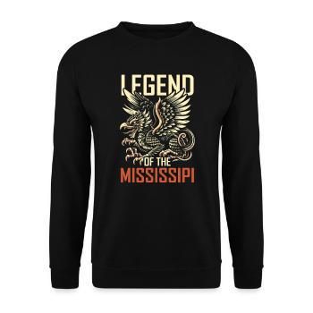 Piasa Vogel Fabelwesen Folklore Urban Legend - Unisex Pullover - Schwarz - Vorne - Alina (178cm) & Michal (187cm)