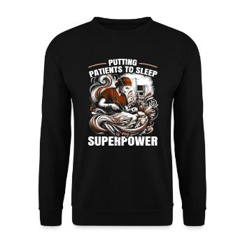 Infirmière Anesthésiste Médecine Hôpital Anesthésie - Sweat-shirt Unisexe - noir - Devant - Alina (178cm) & Michal (187cm)