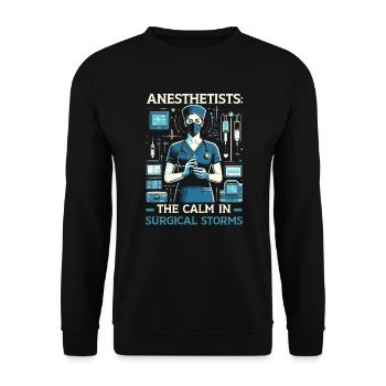 Infirmière Anesthésiste Médecine Hôpital Anesthésie - Sweat-shirt Unisexe - noir - Devant - Alina (178cm) & Michal (187cm)