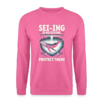 Gefährdete Arten Seiwal Tierrechte - Unisex Pullover - Pink - Vorne