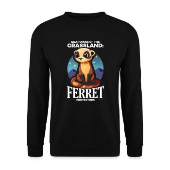 Espèce en voie de disparition Putois d’Amérique - Sweat-shirt Unisexe - noir - Devant - Alina (178cm) & Michal (187cm)
