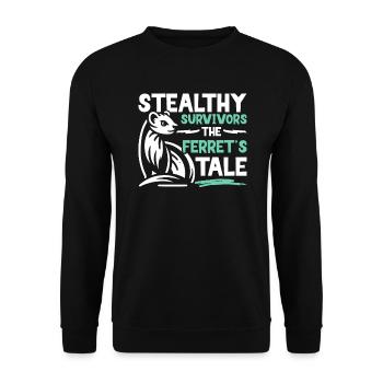 Espèce en voie de disparition Putois d’Amérique - Sweat-shirt Unisexe - noir - Devant - Alina (178cm) & Michal (187cm)