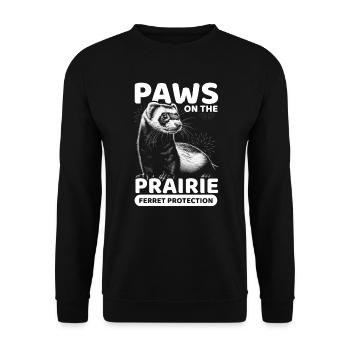 Espèce en voie de disparition Putois d’Amérique - Sweat-shirt Unisexe - noir - Devant - Alina (178cm) & Michal (187cm)