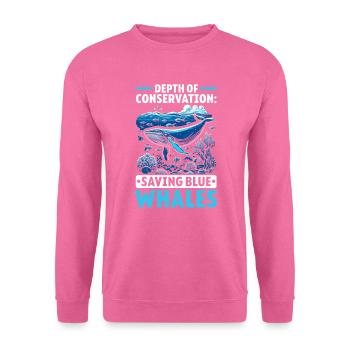 Gefährdete Arten Blauwal Tierrechte - Unisex Pullover - Pink - Vorne