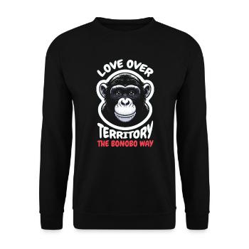 Espèce en voie de disparition, bonobo, militant des droits des animaux - Sweat-shirt Unisexe - noir - Devant - Alina (178cm) & Michal (187cm)