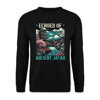 Feudal Japan Culture Japanese Kanji History - Unisex Sweatshirt - black - Front - Alina (178cm) & Michal (187cm)