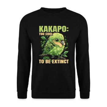 Gefährdete Tierarten Kakapo Tierrechtsaktivist - Unisex Pullover - Schwarz - Vorne - Alina (178cm) & Michal (187cm)