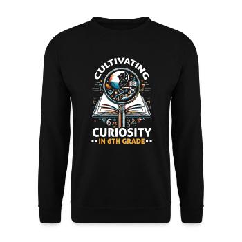 6th Grade Teacher Sixth Grade Educator Teaching - Unisex Sweatshirt - black - Front - Alina (178cm) & Michal (187cm)