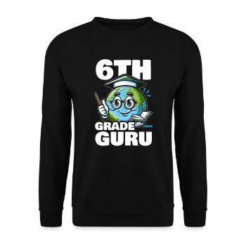 6th Grade Teacher Sixth Grade Educator Teaching - Unisex Sweatshirt - black - Front - Alina (178cm) & Michal (187cm)