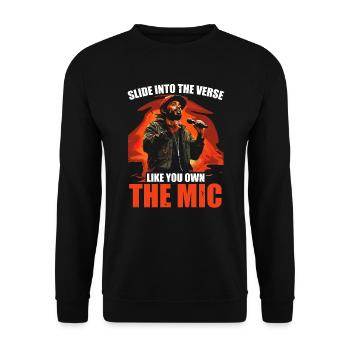 Poetry Slam Poet Novel Writer Poem Literature - Unisex Sweatshirt - black - Front - Alina (178cm) & Michal (187cm)