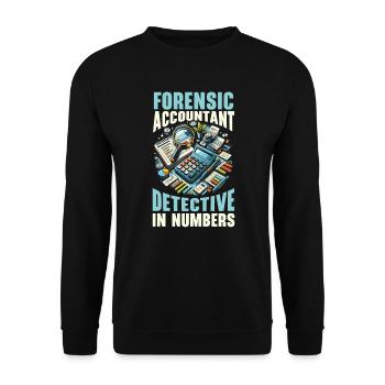 Forensischer Buchhalter Beruf Wirtschaftsprüfung Buchhaltung - Unisex Pullover - Schwarz - Vorne - Alina (178cm) & Michal (187cm)