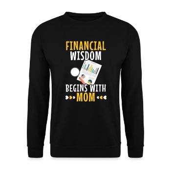 Maman d’un conseiller financier Gestion de l’argent - Sweat-shirt Unisexe - noir - Devant - Alina (178cm) & Michal (187cm)