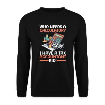 Maman d’un comptable fiscaliste Comptabilité Saison des impôts - Sweat-shirt Unisexe - noir - Devant - Alina (178cm) & Michal (187cm)
