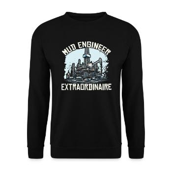 Drilling Engineer Job Profession Oil Rig Worker - Unisex Sweatshirt - black - Front - Alina (178cm) & Michal (187cm)