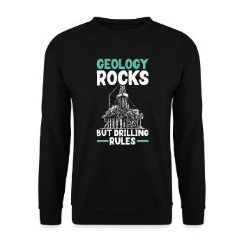 Drilling Engineer Job Profession Oil Rig Worker - Unisex Sweatshirt - black - Front - Alina (178cm) & Michal (187cm)