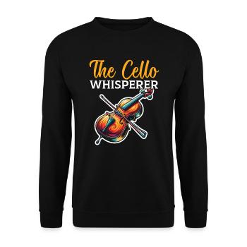 Professeur de violoncelle Violoncelliste musical - Sweat-shirt Unisexe - noir - Devant - Alina (178cm) & Michal (187cm)