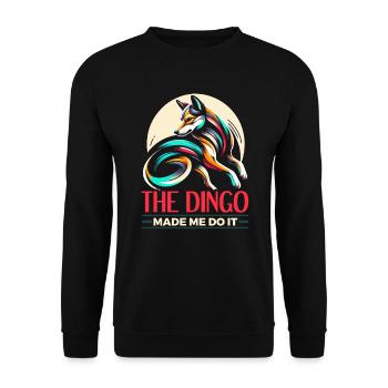 Dingo-Hund Westaustralien Australischer Dingo-Liebhaber - Unisex Pullover - Schwarz - Vorne - Alina (178cm) & Michal (187cm)