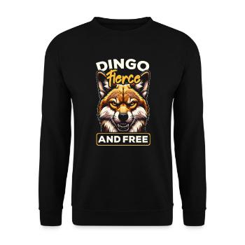 Dingo-Hund Westaustralien Australischer Dingo-Liebhaber - Unisex Pullover - Schwarz - Vorne - Alina (178cm) & Michal (187cm)