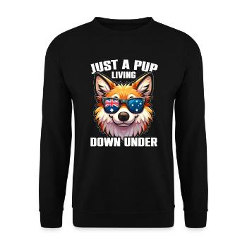 Dingo-Hund Westaustralien Australischer Dingo-Liebhaber - Unisex Pullover - Schwarz - Vorne - Alina (178cm) & Michal (187cm)