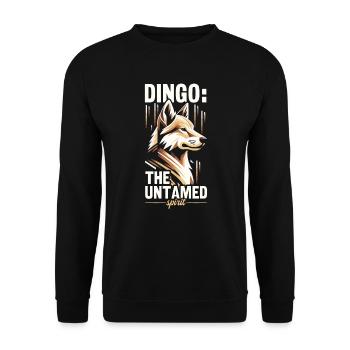 Dingo Hund Westaustralien Australischer Dingo Liebe - Unisex Pullover - Schwarz - Vorne - Alina (178cm) & Michal (187cm)