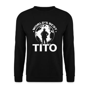 Tito Filipino Onkel Philippinen Bester Onkel aller Zeiten - Unisex Pullover - Schwarz - Vorne - Alina (178cm) & Michal (187cm)