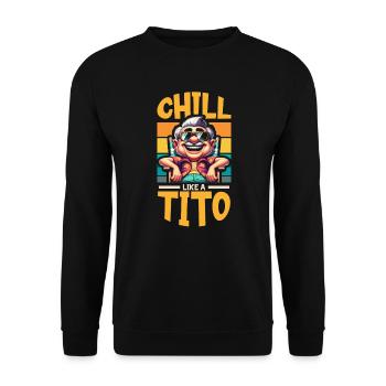 Tito Filipino Onkel Philippinen Bester Onkel aller Zeiten - Unisex Pullover - Schwarz - Vorne - Alina (178cm) & Michal (187cm)