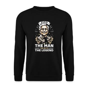 Tito Filipino Onkel Philippinen Bester Onkel aller Zeiten - Unisex Pullover - Schwarz - Vorne - Alina (178cm) & Michal (187cm)