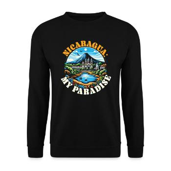 I Love Nicaragua Nicaraguan Flag Nicaraguan Pride - Unisex Sweatshirt - black - Front - Alina (178cm) & Michal (187cm)