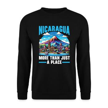I Love Nicaragua Nicaraguan Flag Nicaraguan Pride - Unisex Sweatshirt - black - Front - Alina (178cm) & Michal (187cm)
