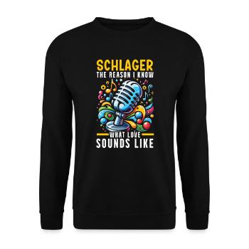 Chanteur allemand Schlager Mélomane d’Allemagne - Sweat-shirt Unisexe - noir - Devant - Alina (178cm) & Michal (187cm)