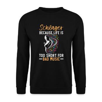 Deutscher Schlagersänger Deutschland Musikliebhaber - Unisex Pullover - Schwarz - Vorne - Alina (178cm) & Michal (187cm)