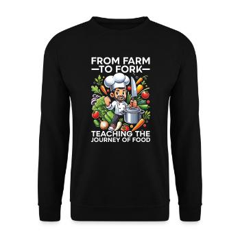 Arts culinaires Professeur Cuisine Chef cuisinier Cuisine - Sweat-shirt Unisexe - noir - Devant - Alina (178cm) & Michal (187cm)