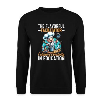Arts culinaires Professeur Cuisine Chef cuisinier Cuisine - Sweat-shirt Unisexe - noir - Devant - Alina (178cm) & Michal (187cm)