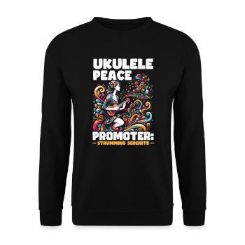 Ukelele Teacher Instrument Ukelele Player Uke - Unisex Sweatshirt - black - Front - Alina (178cm) & Michal (187cm)