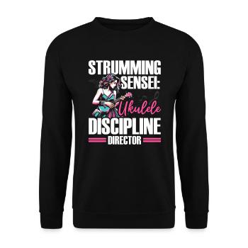 Ukelele Teacher Instrument Ukelele Player Uke - Unisex Sweatshirt - black - Front - Alina (178cm) & Michal (187cm)