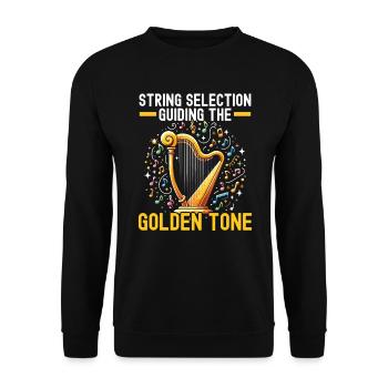Harp Teacher Harpist Music Instrument Harp Player - Unisex Sweatshirt - black - Front - Alina (178cm) & Michal (187cm)