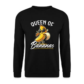 Banana Lover Banana Eater Food Tropical Fruit - Unisex Sweatshirt - black - Front - Alina (178cm) & Michal (187cm)