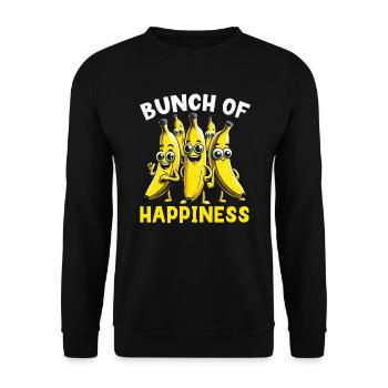 Banana Lover Banana Eater Food Tropical Fruit - Unisex Sweatshirt - black - Front - Alina (178cm) & Michal (187cm)