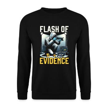 Forensic Photographer Crime Scene Investigation - Unisex Sweatshirt - black - Front - Alina (178cm) & Michal (187cm)
